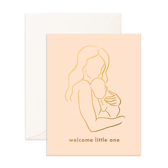 Welcome Little One Blush Greeting Card